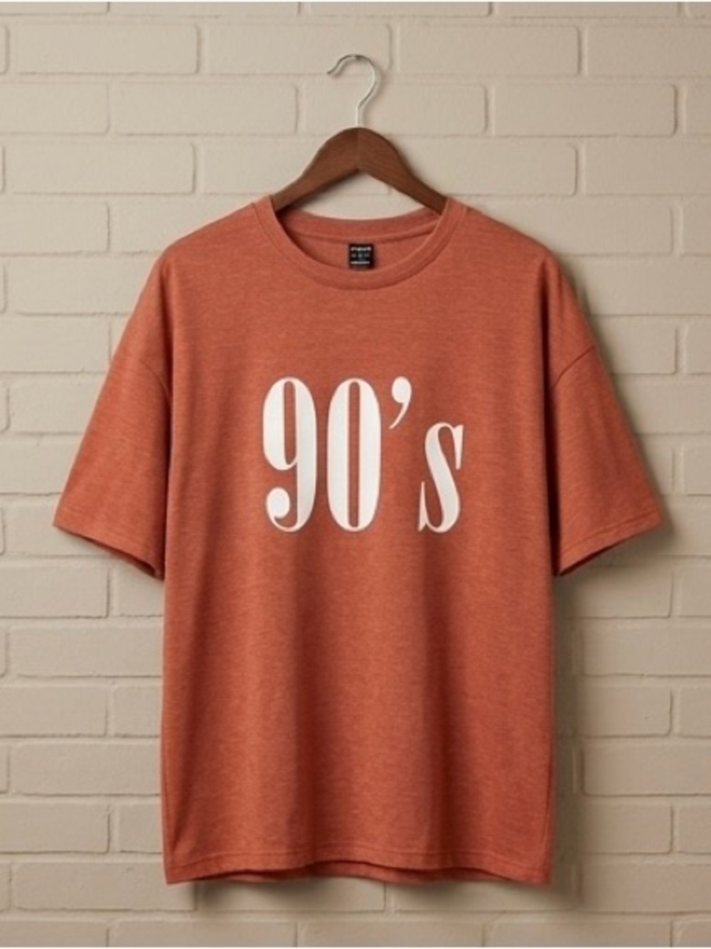 🔥 90s Retro Graphic Tee | Oversized SHEIN | Burnt Orange | Size Medium - Picture 2 of 5